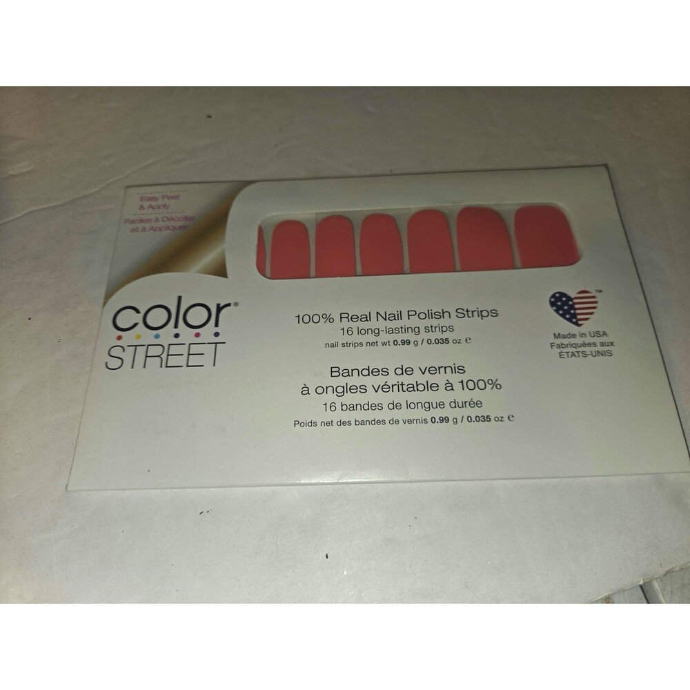 Color Street Caribbean Coral Shiny Nail Polish Strips FMC210 0.035 oz